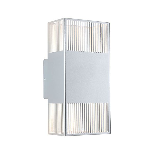 Paulmann "LED Wandleuchte Tharin IP44 3000K 120x250mm 2x3,7W Silber" günstig online kaufen