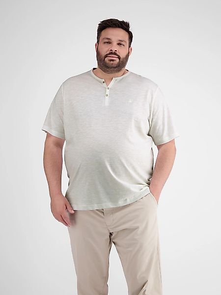 LERROS Henleyshirt "Unifarbenes Serafino-Shirt in Großen Größen" günstig online kaufen