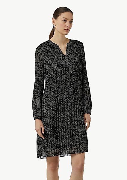 comma Minikleid Kleid Plissiertes Chiffon-Kleid mit günstig online kaufen