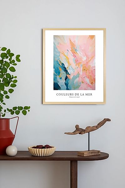 queence Bild mit Rahmen "Abstrakte Kunst in Pastell" Abstrakt  Abstrakte  F günstig online kaufen