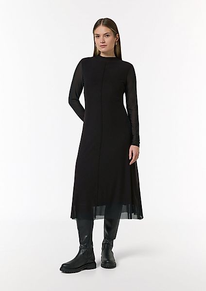 comma Midikleid Kleid Hochgeschlossenes Midi-Kleid aus günstig online kaufen