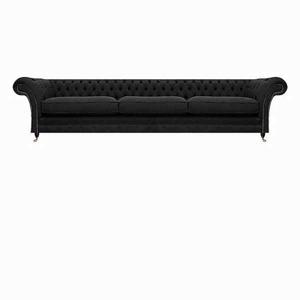 JVmoebel Chesterfield-Sofa Designer Möbel Schwarz Sofagarnitur 3tlg Wohnzim günstig online kaufen