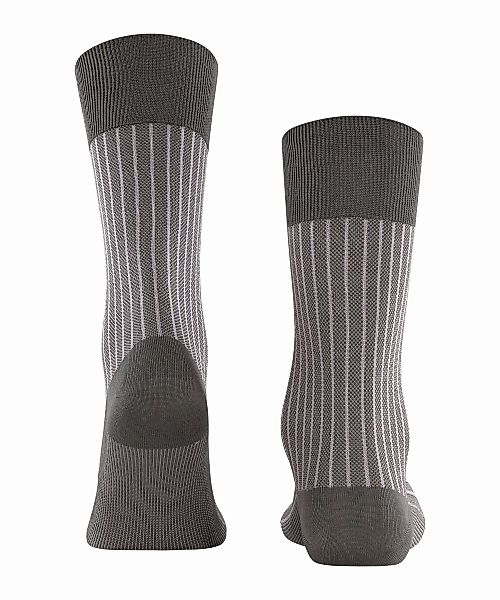 FALKE Oxford Stripe Herren Socken, 39-40, Grau, Rippe, Baumwolle, 13379-321 günstig online kaufen