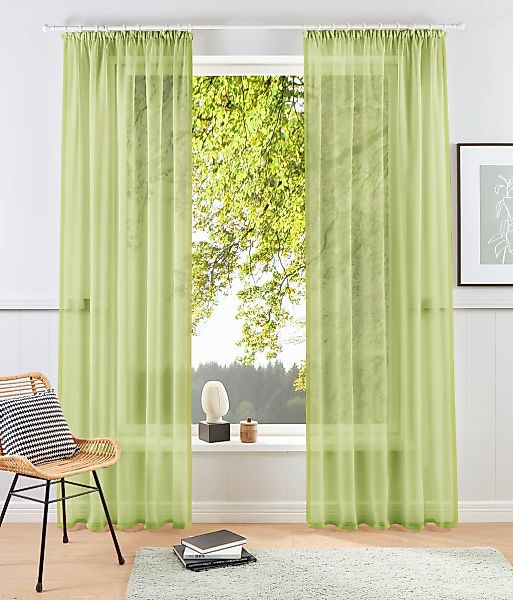 my home Gardine "XANA mit Ösen, Kräuselband oder Schlaufen" Kräuselband 1 S günstig online kaufen