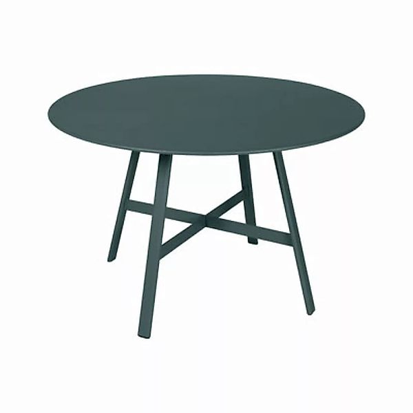 Runder Tisch So’O metall grau / Ø 117 cm - 6 Personen - Fermob - Grau günstig online kaufen