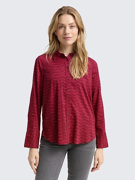 TOM TAILOR Langarmbluse Hemdbluse mit Muster günstig online kaufen