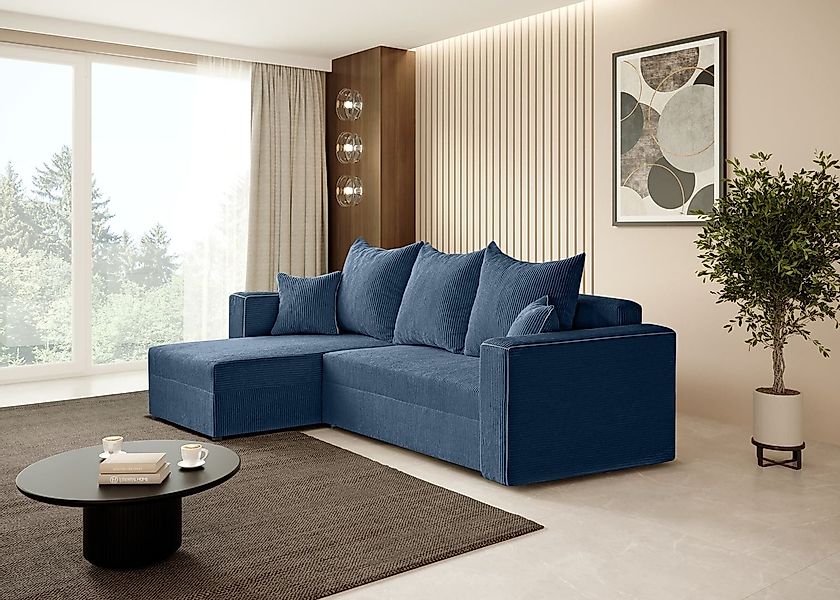 Beautysofa Ecksofa HAMLET, inkl. Schlaffunktion, Bettkasten, günstig online kaufen