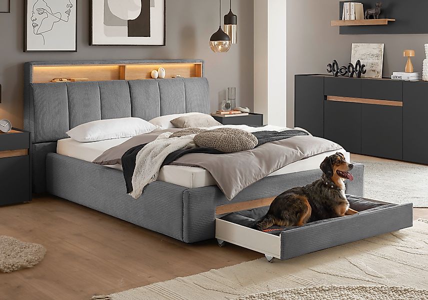 INOSIGN Polsterbett "CiTY/GiRON, Bettgestell mit Bettkasten, gepolstertes S günstig online kaufen