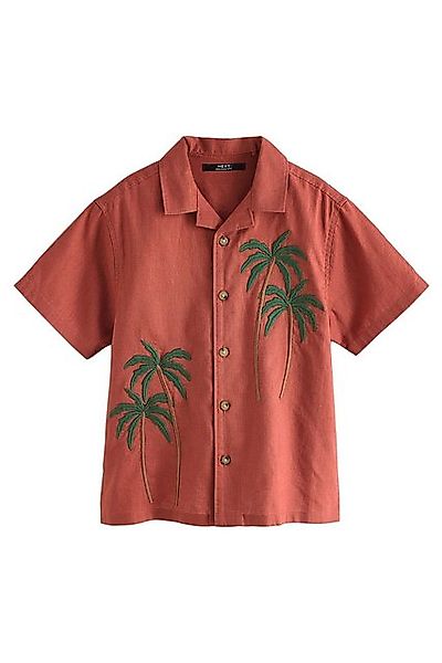 Next Kurzarmhemd Kurzarm-Hemd mit Palmenprint und Reverskragen (1-tlg) günstig online kaufen