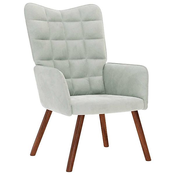 vidaXL Sessel Relaxsessel Hellgrau Samt (1-St) günstig online kaufen