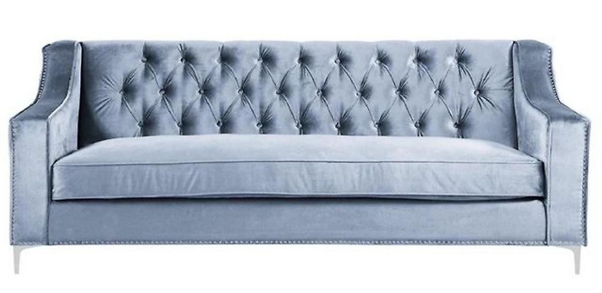 Xlmoebel Sofa Neu Chesterfield-Sofa in modernem Design mit silberner Farbe günstig online kaufen