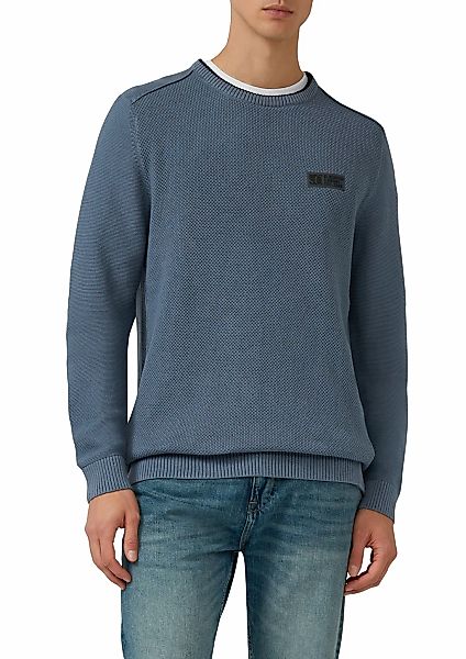 s.Oliver Strickpullover aus strukturierter Qualität, mit Logo-Badge, Regula günstig online kaufen