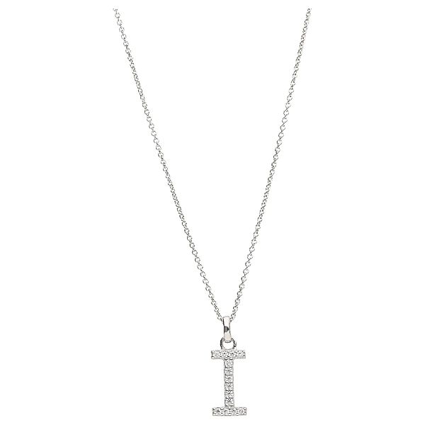 Smart Jewel Kette mit Anhänger "Buchstabe I mit Zirkonia Steine, Silber 925 günstig online kaufen