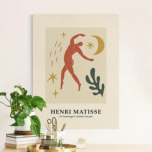 Leinwandbild auf Canvas Natural Matisse Hommage - Sternentanz günstig online kaufen