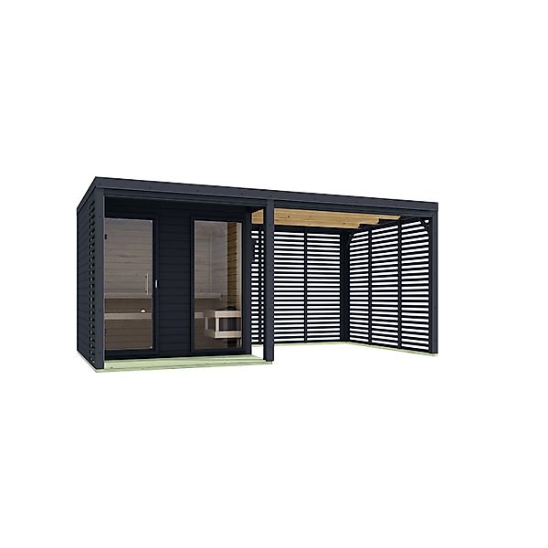 Chillroi Saunahaus Angelus L Inklusive Anbau und Saunaofen Integriert Steue günstig online kaufen