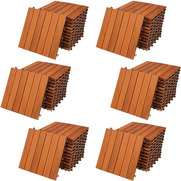 Holzfliese Akazienholz 66er-Set 30x30cm günstig online kaufen