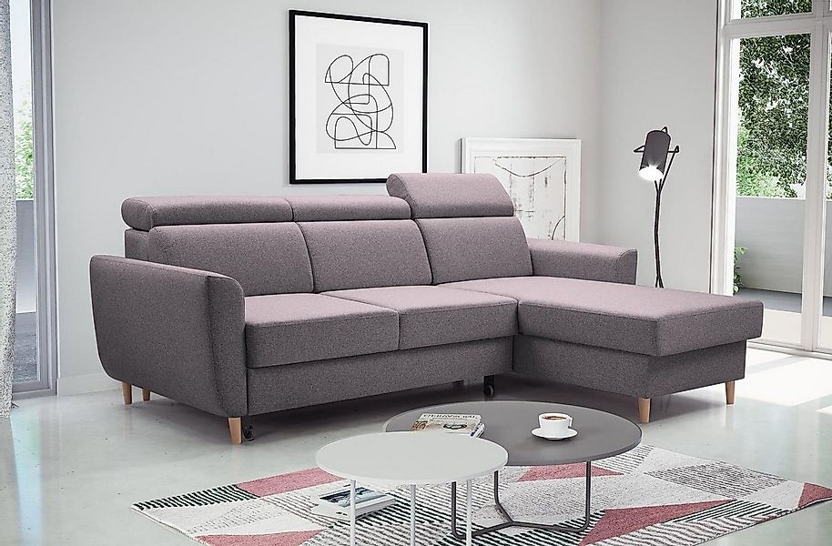 Beautysofa Ecksofa Modern Ecksofa GUSTAW Sofa Couch mit Schlaffunktion univ günstig online kaufen