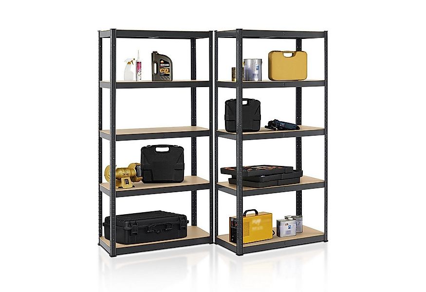 Juskys Schwerlastregal Basic, 2-tlg., Regalsystem mit 10 Einlegeböden, je 1 günstig online kaufen