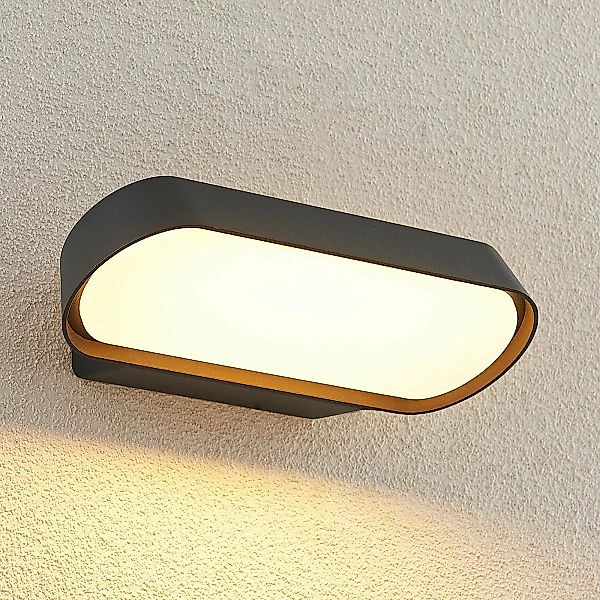 Lucande Badriya LED-Außenwandleuchte, Breite 25 cm günstig online kaufen