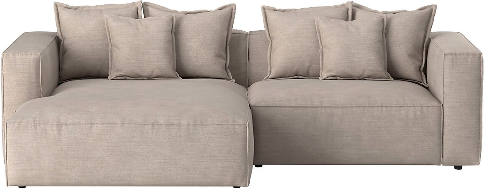 INOSIGN Ecksofa "Cowboy L-Form", mit 6 Kissen, kubisches Sofa günstig online kaufen