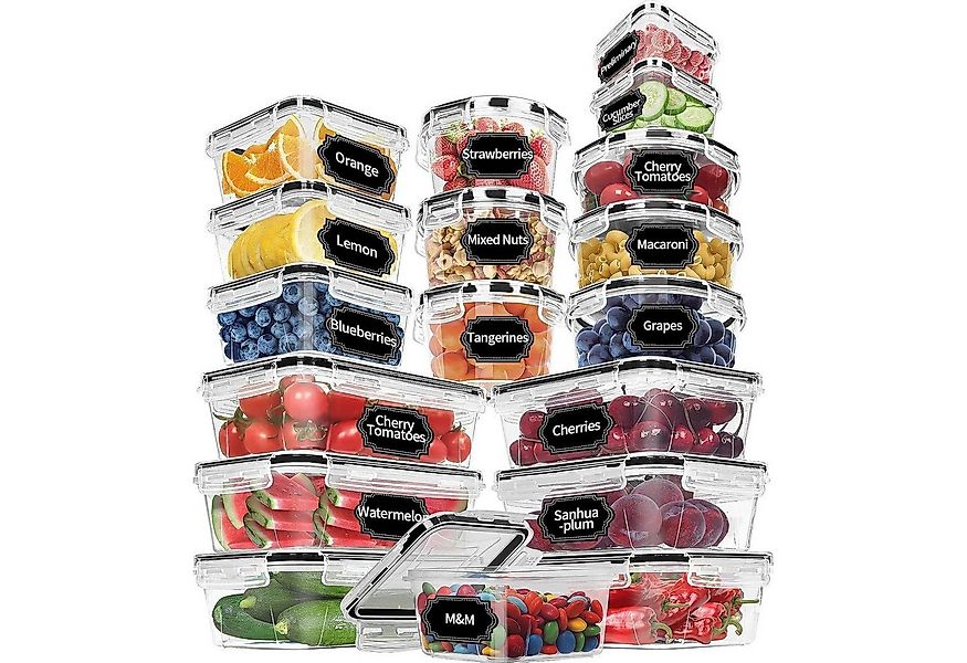 LuxusKollektion Aufbewahrungsbox Frischhaltedosen Set 36-teilig luftdicht B günstig online kaufen