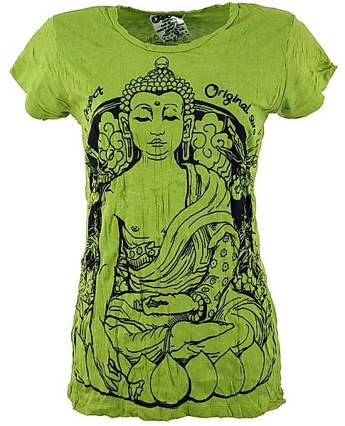 Guru-Shop T-Shirt Sure T-Shirt Meditation Buddha - lemon Festival, Goa Styl günstig online kaufen
