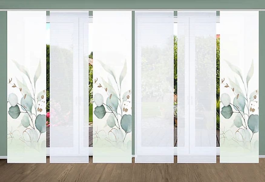 HOME in green Schiebegardine »ABANIO« Paneelwagen 6 Stk. tlg. SET DIGITALDR günstig online kaufen