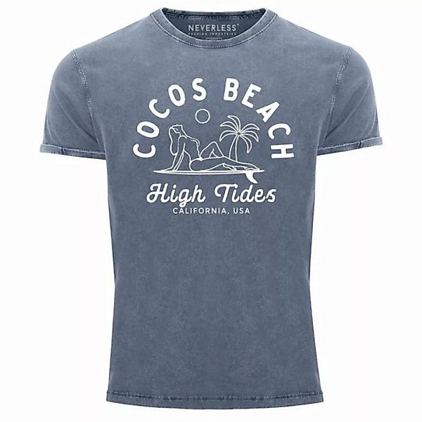 Neverless Print-Shirt Cooles Angesagtes Herren T-Shirt Vintage Shirt Line A günstig online kaufen