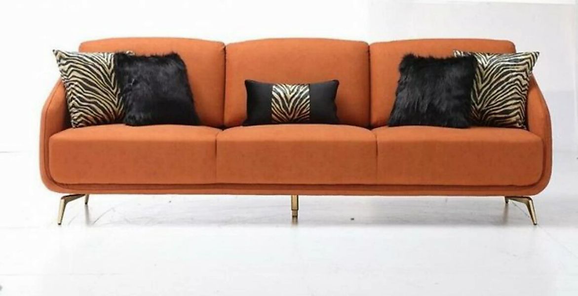 JVmoebel Sofa Stilvoller Oranger Dreisitzer 3-er Couch Modern Neu, Made in günstig online kaufen