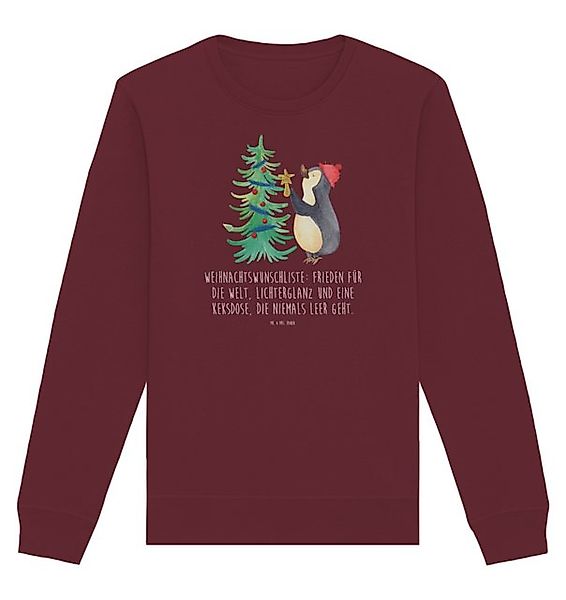 Mr. & Mrs. Panda Longpullover Pinguin Weihnachtsbaum Größe L - Burgundy - G günstig online kaufen