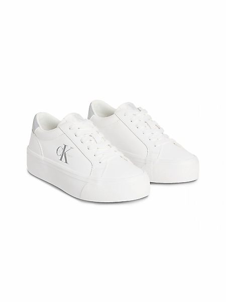 Calvin Klein Jeans Plateausneaker "VULC FLATF LTH SILVER LOGO TAG", Halbsch günstig online kaufen