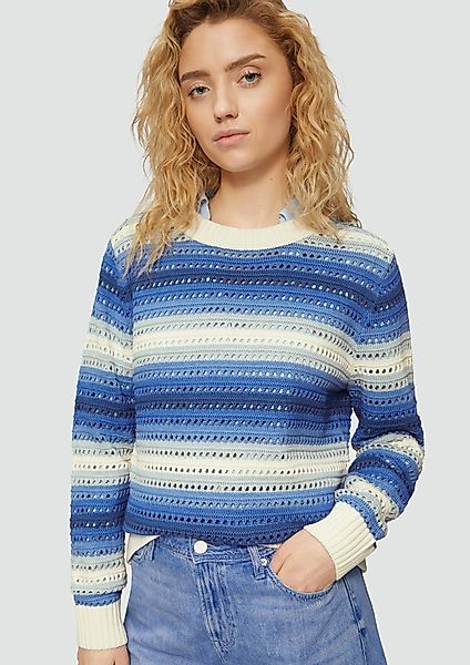 s.Oliver Strickpullover Ajour-Pullover aus Baumwollmix günstig online kaufen