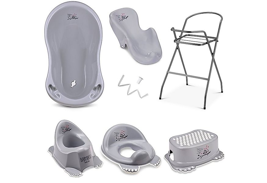 Babykajo Babybadewanne, (Teile, 7-tlg), Baby Badewanne mit Gestell + Badesi günstig online kaufen