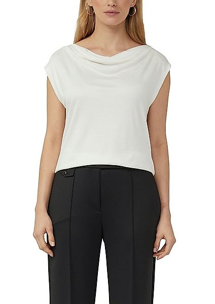 s.Oliver BLACK LABEL Wasserfallshirt mit Wasserfall-Kragen und aus reiner V günstig online kaufen