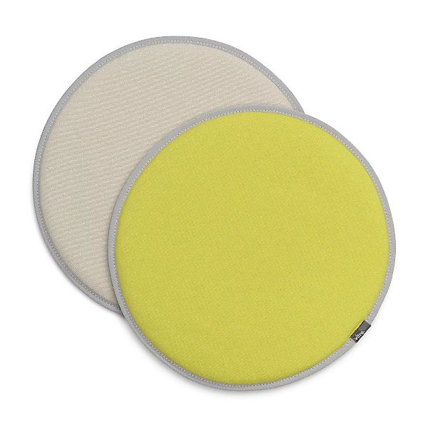Vitra - Vitra Seat Dots Sitzkissen Ø38cm - gelb-pastellgrün/pergament-crème günstig online kaufen