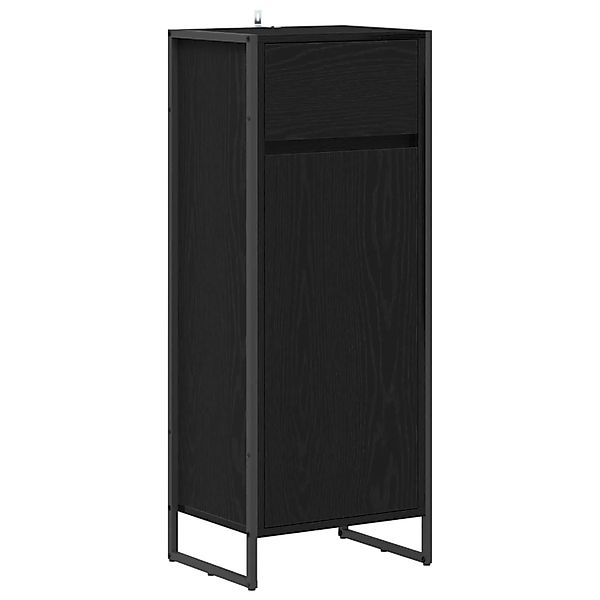 vidaXL Badezimmerschrank mit Tür Schwarz Eichen-Optik 40 x 30 x 100 cm 8864 günstig online kaufen