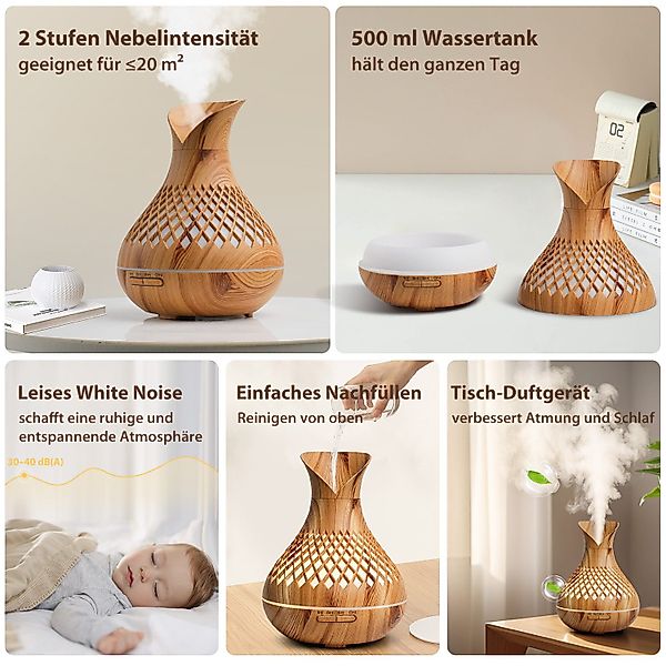 KNKA Luftbefeuchter Aroma Diffuser Luftbefeuchter für günstig online kaufen