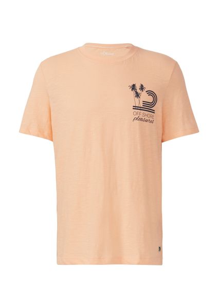 s.Oliver Kurzarmshirt T-Shirt Baumwoll-T-Shirt mit Frontprint günstig online kaufen