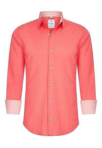 R-NEAL Businesshemd Pastellhemd Herren Slim Fit Hemd Langarm Kontrasthemd C günstig online kaufen