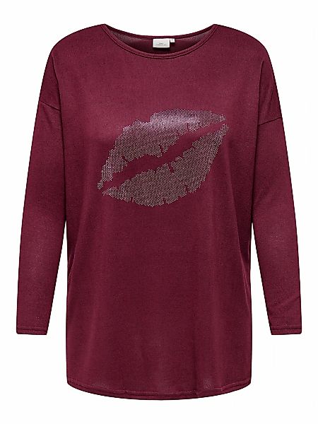 ONLY CARMAKOMA Longshirt "CARALBA LS LONG TOP JRS" mit Glitzernieten günstig online kaufen
