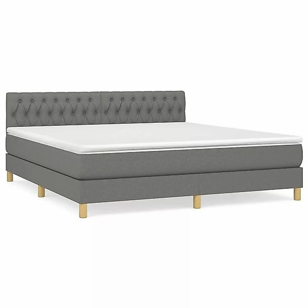 vidaXL Boxspringbett mit Matratze Dunkelgrau 180x200 cm Stoff1389637 günstig online kaufen