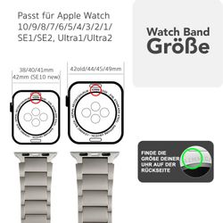 Nalia Smartwatch-Armband Apple Watch 38mm/40/41/42(Serie 10), günstig online kaufen