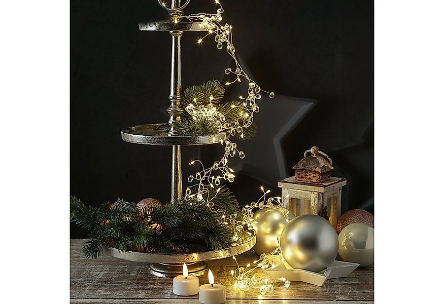 MARELIDA LED-Lichterkette Diamant Cluster Dekolichterkette mit Tropfen Drah günstig online kaufen