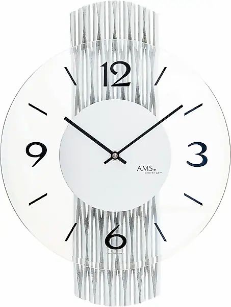 AMS Wanduhr, Made in Germany,Holz,Wohnzimmer,Esszimmer,Küche,Arbeitszimmer, günstig online kaufen