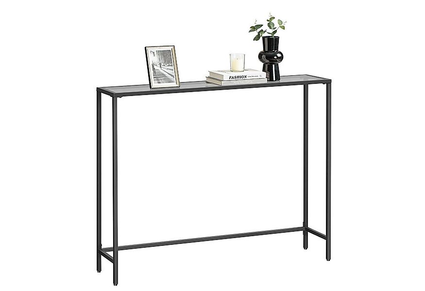 VASAGLE Konsolentisch, Beistelltisch, Oberfläche aus Hartglas, moderner Sof günstig online kaufen