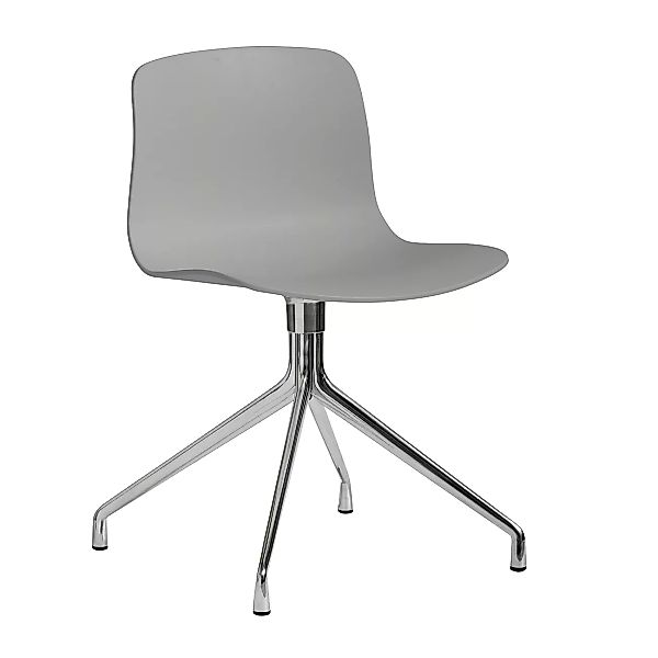 HAY - About a Chair AAC 10 Drehstuhl Gestell poliert - betongrau/Sitzschale günstig online kaufen