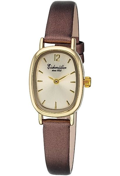 Eichmüller Quarzuhr Klassische Damenuhr RE1087 Goldfarben Braun 20x26 mm günstig online kaufen