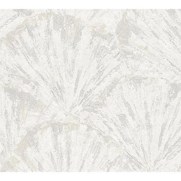 A.S. Creation Vliestapete Grafik Floral 10,05 m x 0,53 m Weiß-Grau FSC® günstig online kaufen