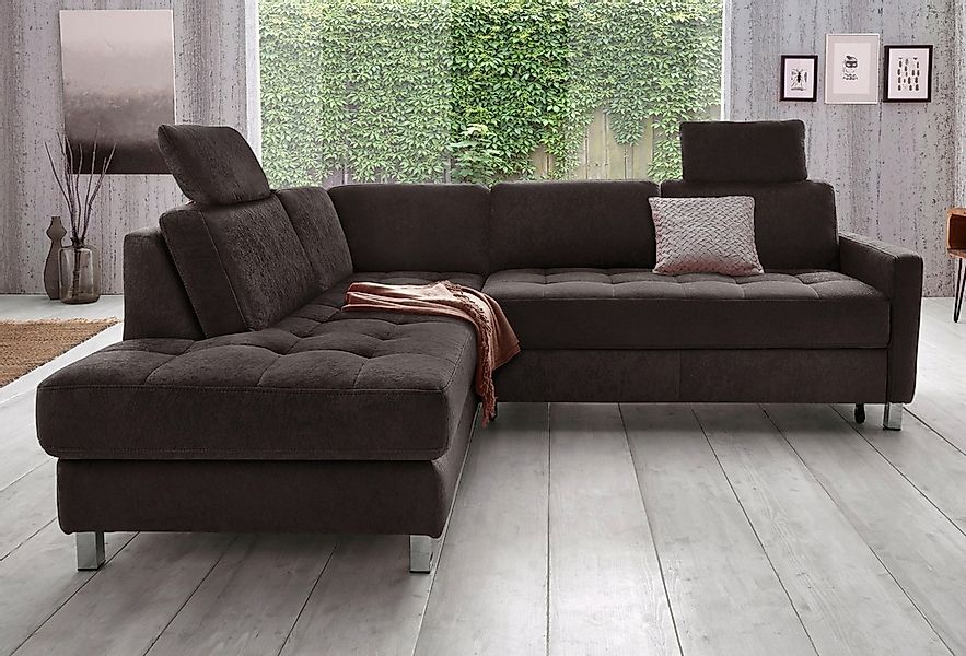 sit&more Ecksofa "Pablo L-Form" wahlweise mit Bettfunktion günstig online kaufen