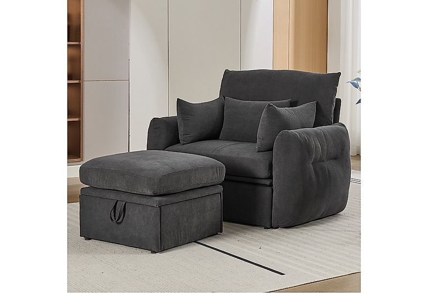 MODFU Ecksofa mit Stauraum, Sessel, Polstersessel, Polsterstuhl, mit Fußhoc günstig online kaufen